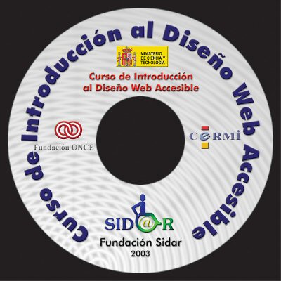 Car&aacute;tula del CD del Curso de Introducci&oacute;n al Dise&ntilde;o Web Accesible para el INAP.
