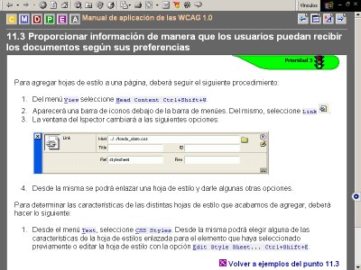 Im&aacute;gen de una de las p&aacute;ginas que explica el procedimiento de aplicaci&oacute;n con el editor.