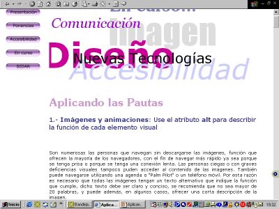 Imagen de la parte de la p&aacute;gina en la que se explica una pauta.