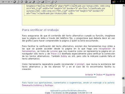 Im&aacute;gen de parte de la p&aacute;gina en la que se sugieren las herramientas m&aacute;s adecuadas para verificar la accesibilidad de esa pauta en cuesti&oacute;n.