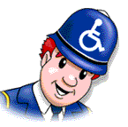 Logos�mbolo de Bobby. Dibujo de un simp�tico polic�a britanico sonriendo.