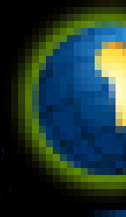 la mitad del s&iacute;mbolo universal de accesibilidad.