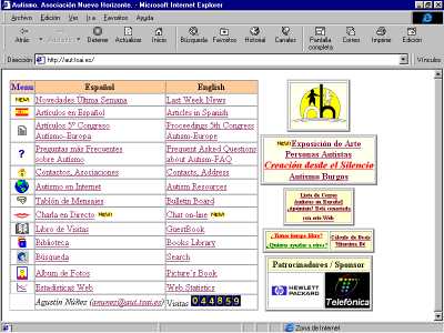 P�gina principal de la Web de la Federaci�n Autismo Espa�a (autismo.jpg - 19199 bytes)