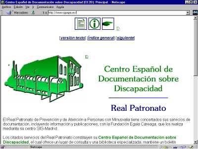 P�gina principal de la Web del CE2D [ce2dweb.jpg - 13kb.