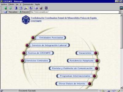 P�gina principal de la Web de COCEMFE (cocemfe.jpg - 15339 bytes)