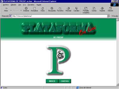 P�gina principal de la Web