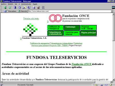 P�gina principal de la Web de Fundosa Teleservicios (teleserv.jpg - 31259 bytes)