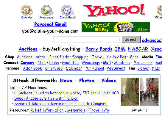 Vista de una p&aacute;gina con una fuente elegida por el usuario.