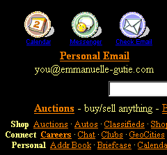 Vista de una secci&oacute;n de una p&aacute;gina con el color de fondo y de textos modificados por el usuario.